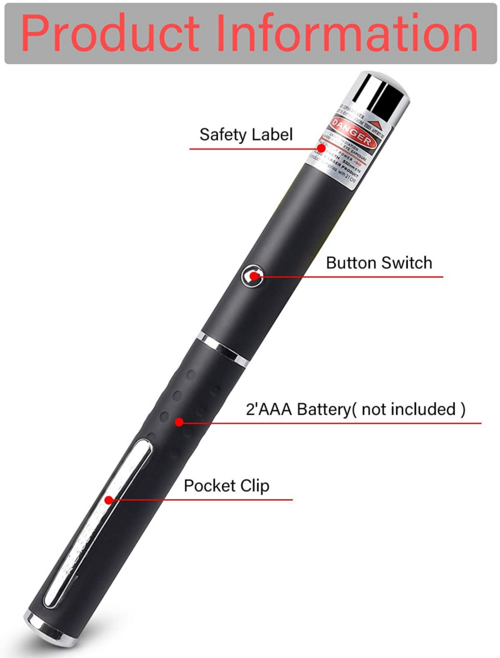 3 Pack 900Mile Laser Pointer Pen Green Blue Red Light Visible Beam