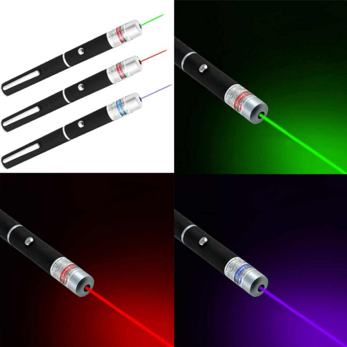3 Pack 900Mile Laser Pointer Pen Green Blue Red Light Visible Beam