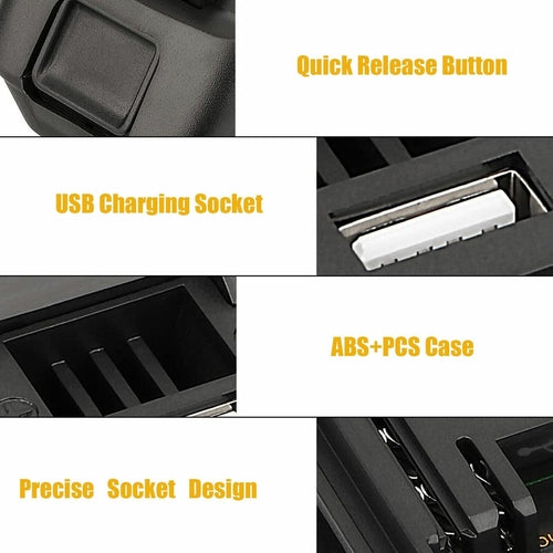 USB Battery Adapter Converter For 20V DEWALT Milwaukee M18