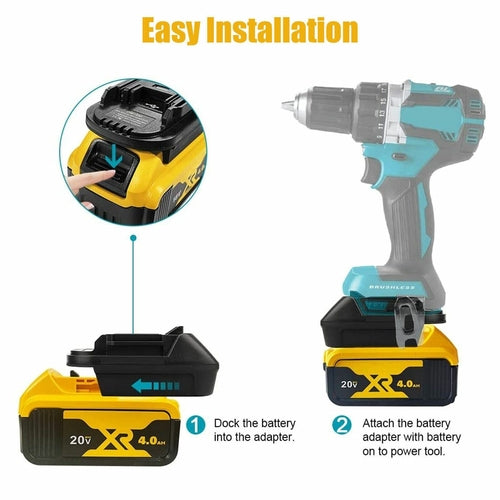 USB Battery Adapter Converter For 20V DEWALT Milwaukee M18